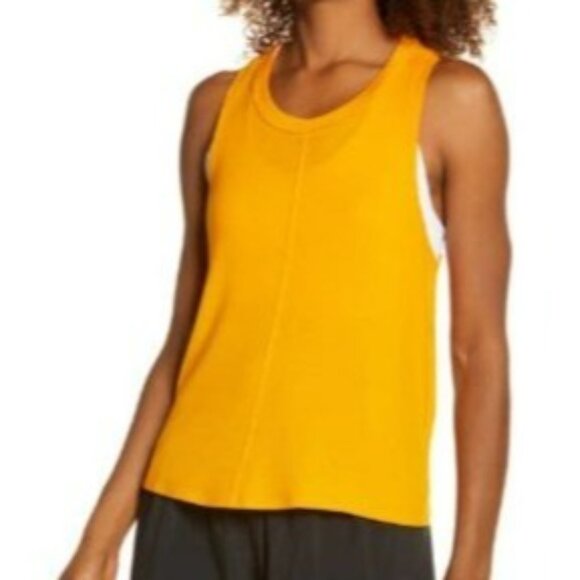 Zella Favorite Rib Tank Orange Bright XXS - Picture 1 of 5
